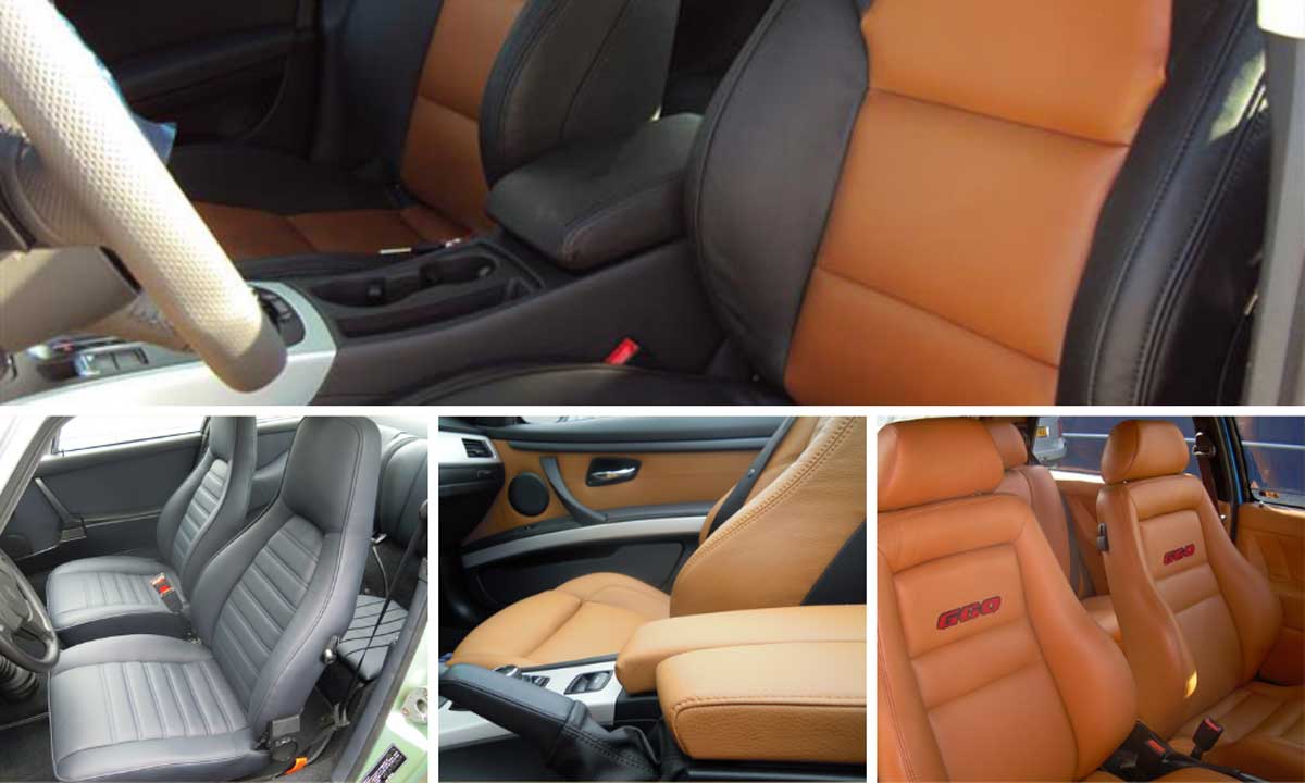 Interieur in leder bekleden Garage Leo Jacobs